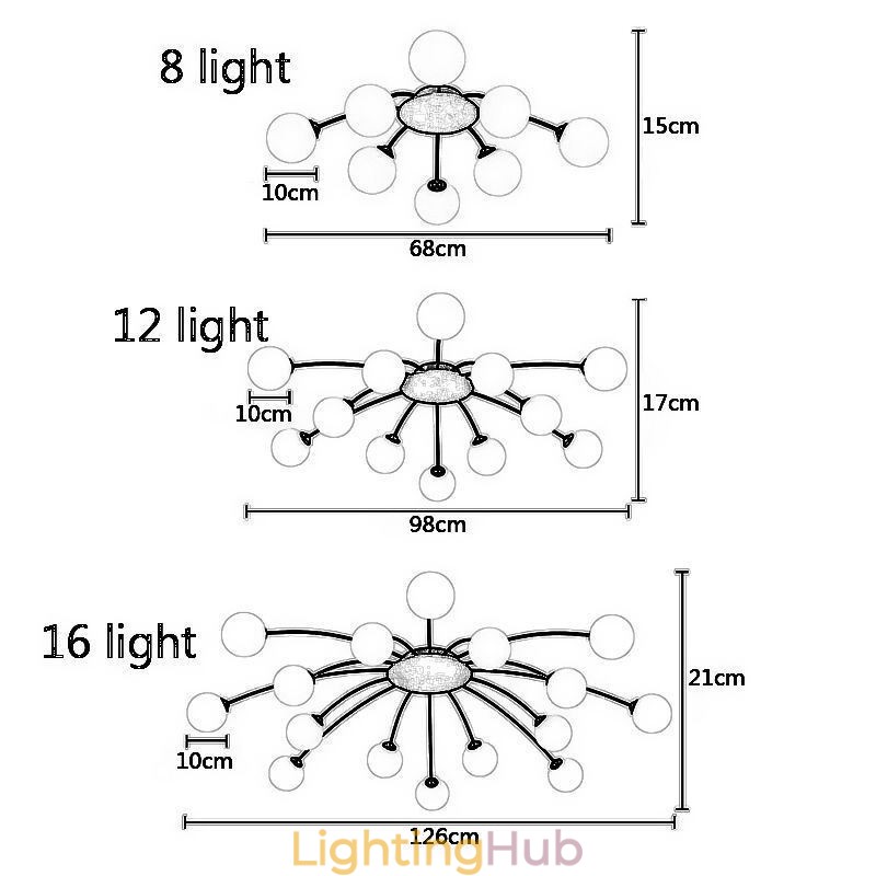 Modern Flush Mount Golden Ceiling Light Decorative Light Fixture