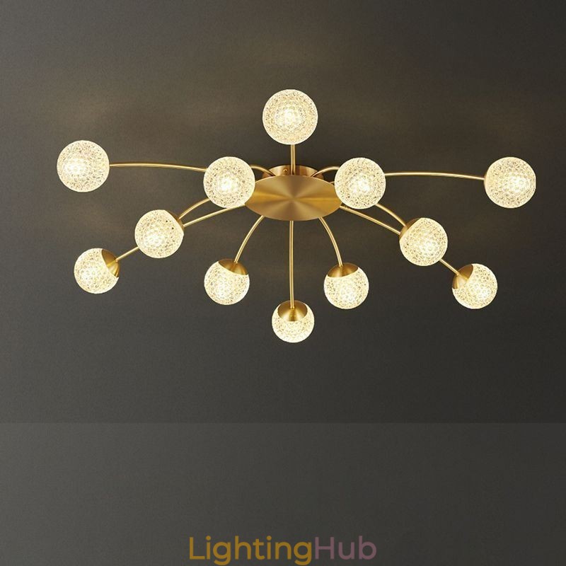 Modern Flush Mount Golden Ceiling Light Decorative Light Fixture
