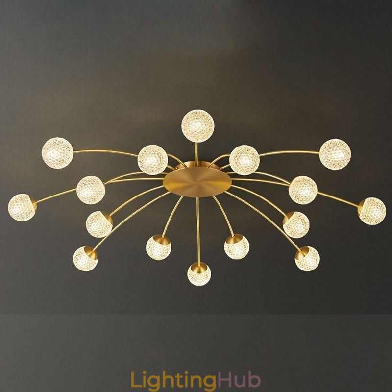 Modern Flush Mount Golden Ceiling Light Decorative Light Fixture