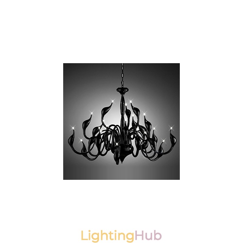 Modern Chandelier Light 24 Lights G4 Black Painting