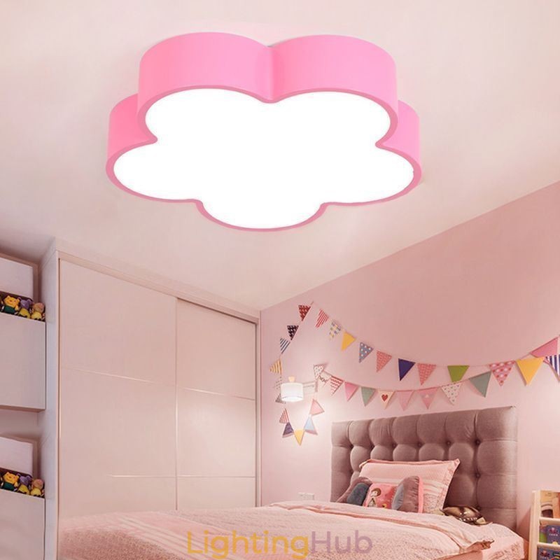 Cartoon Ceiling Light Modern Flower Flush Mount