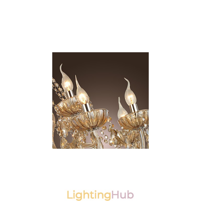 Chandelier Crystal Luxury Modern 2 Tiers Living 12 Lights