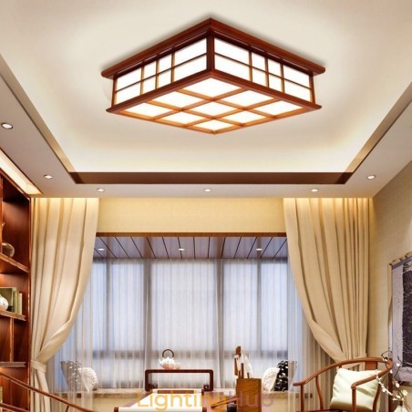 Retro Style Ceiling Light Wooden Flush Mount Retro Style Ceiling Light Wooden Flush Mount