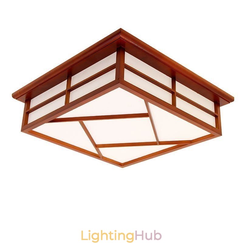 Retro Style Ceiling Light Square Flush Mount