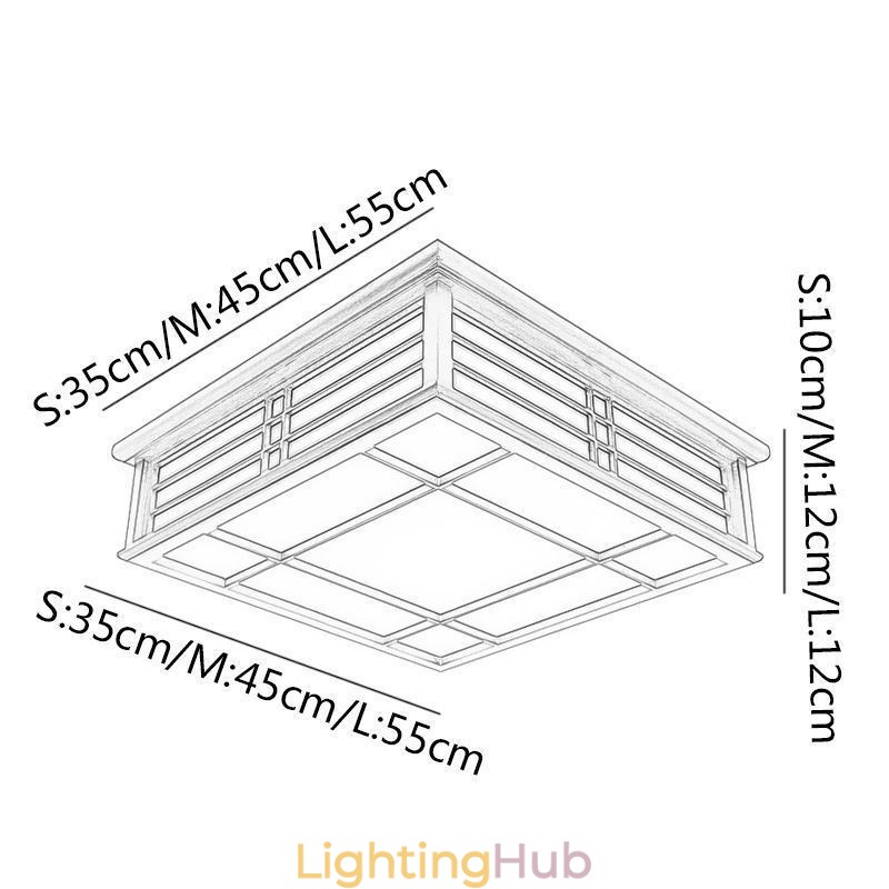 Retro Ceiling Light Decorative Wooden Ceiling Lamp