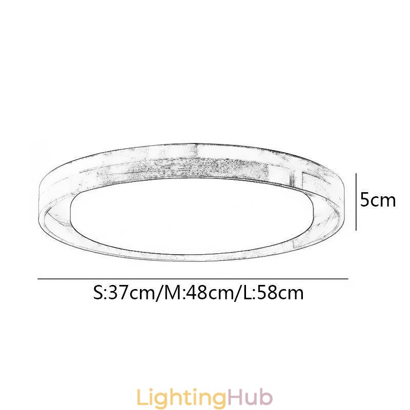 Modern Ceiling Light Wooden Acrylic Round Ceiling Light