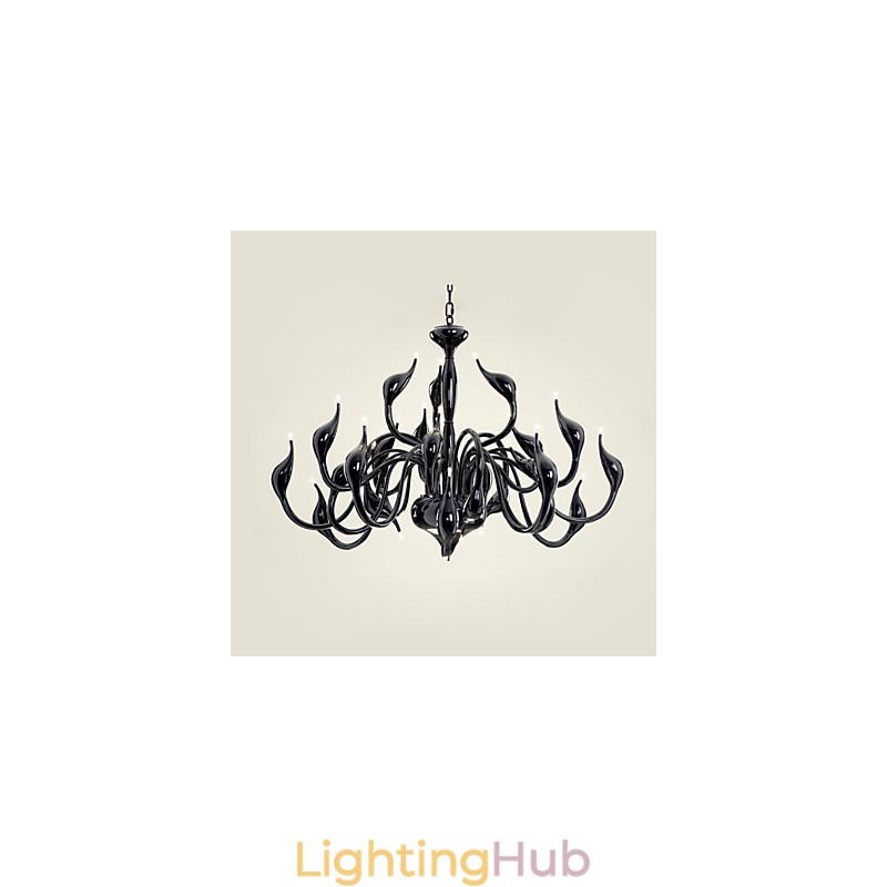 Modern Chandelier Light 24 Lights G4 Black Painting