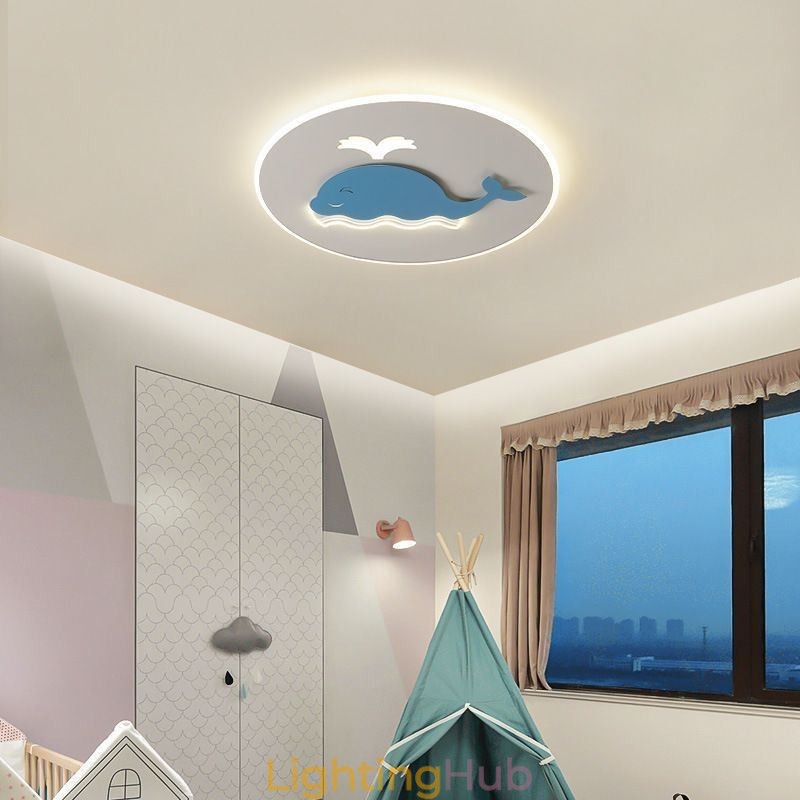 Modern Creative Ceiling Lamp Whale Ceiling Light