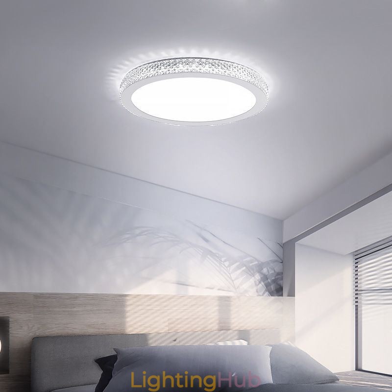Modern Ceiling Light Shinny Diamond Flush Mount