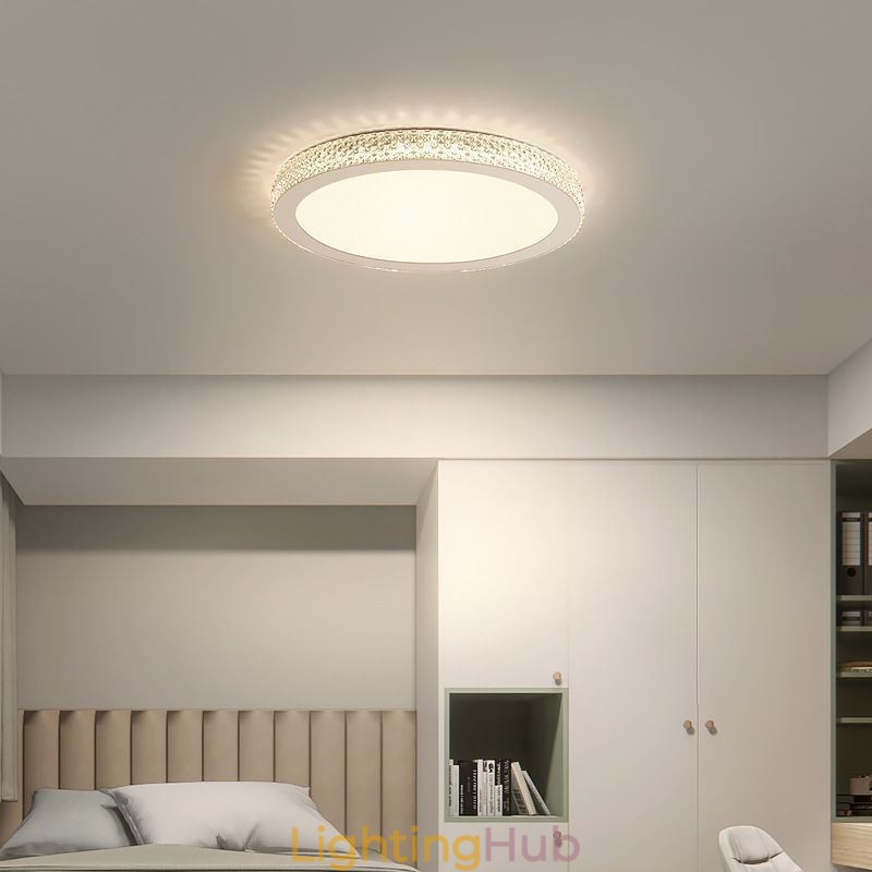 Modern Ceiling Light Shinny Diamond Flush Mount