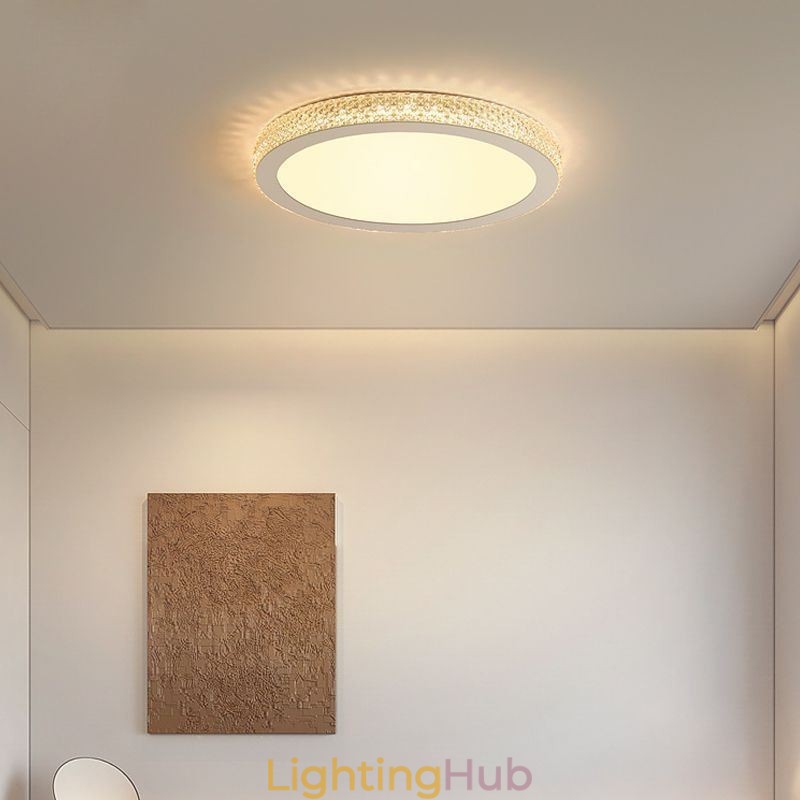 Modern Ceiling Light Shinny Diamond Flush Mount