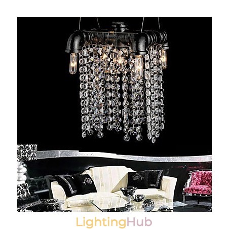 Chandelier Mini Style Rustic Lodge Retro Metal Chandelier Mini Style Rustic Lodge Retro Metal