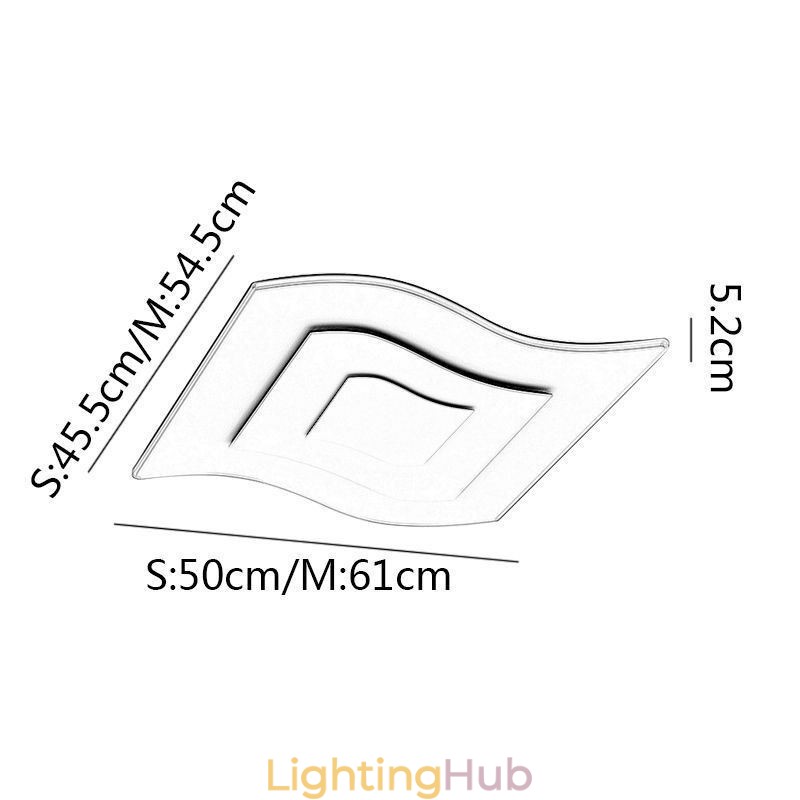 Modern Ceiling Light Square Acrylic Flush Mount