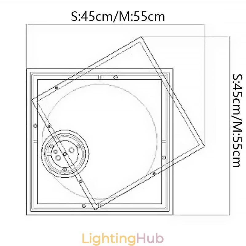 Modern Ceiling Light Square Geometric Acrylic Ceiling Lamp