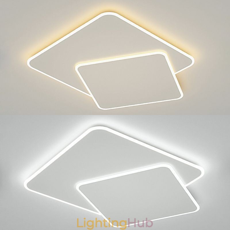 Modern Flush Mount Geometric Square Ceiling Light