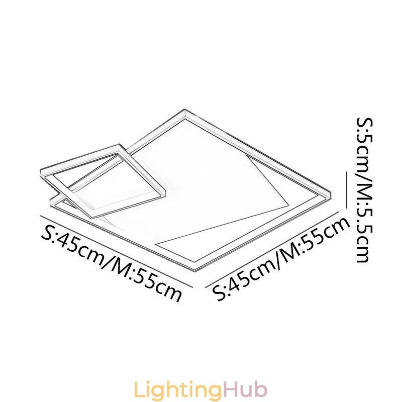 Modern Ceiling Lamp Square Indoor Smart Lighting Fixtures
