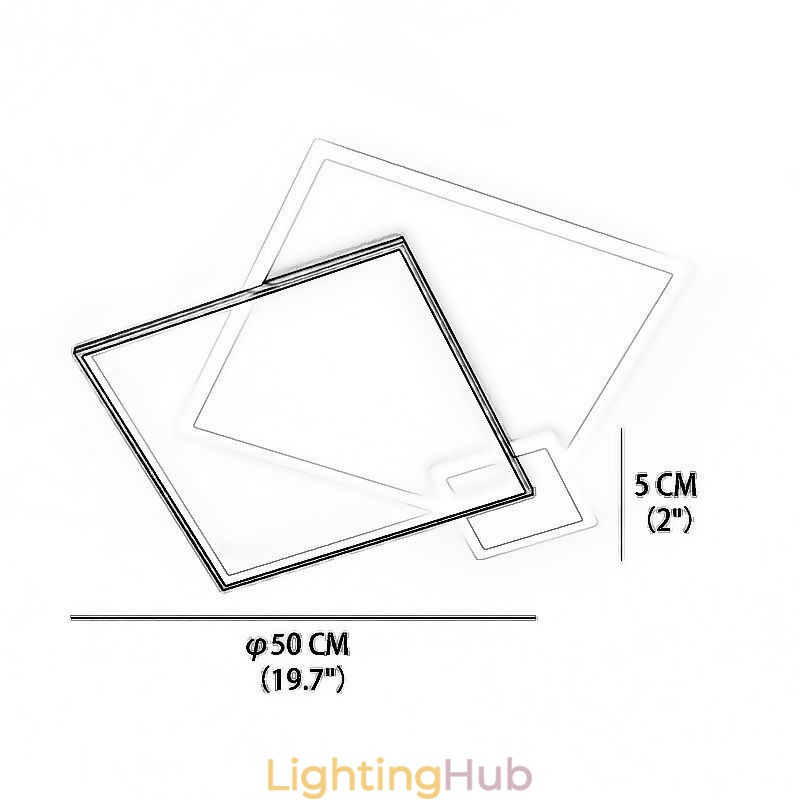 Modern Ceiling Light Geometric Square Ceiling Light