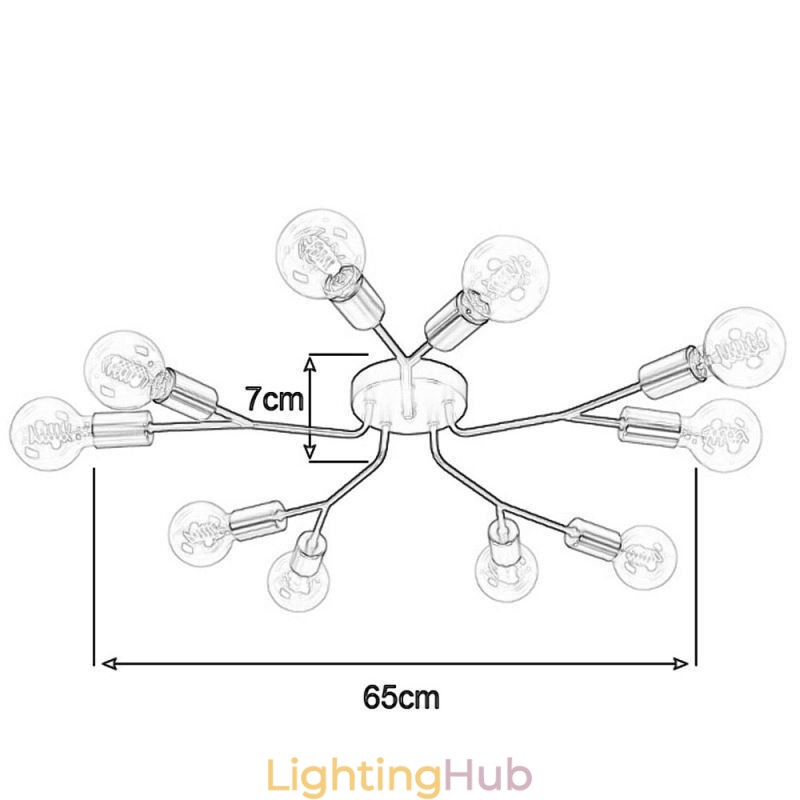 Modern Ceiling Light Fixture Black Vintage Chandelier