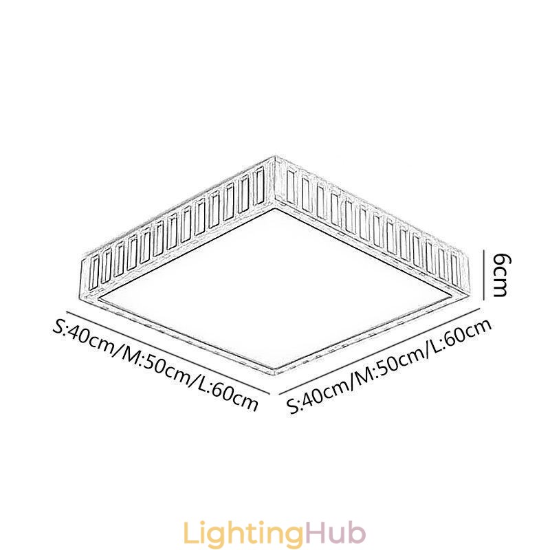 Japanese Ceiling Lamp Square Wood Ceiling Lamp
