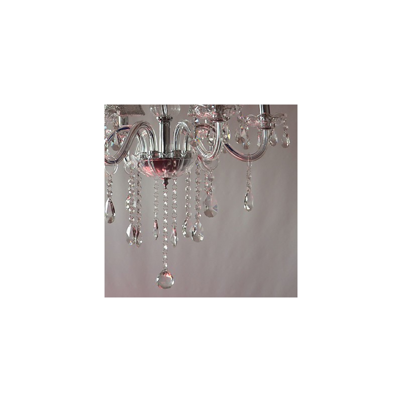 Modern Luxury 6 Lights Chandelier In Crystal Decoration