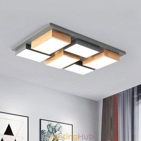 Modern Acrylic Ceiling Light Geometric Wood Ceiling Lamp Modern Acrylic Ceiling Light Geometric Wood Ceiling Lamp