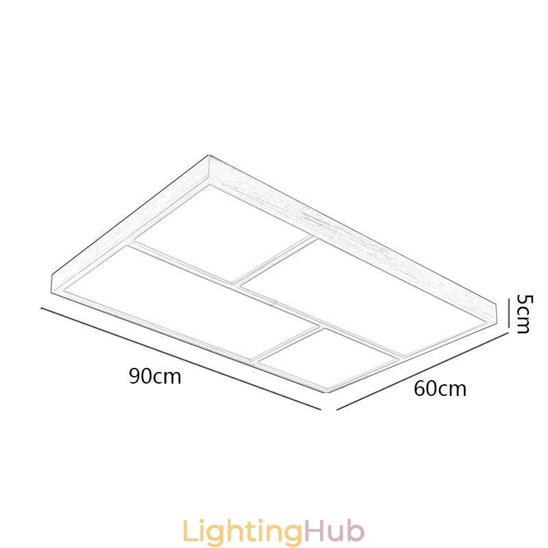 Modern Ceiling Light Minimalist Wood Style Flush Mount Ceiling Light Fixture