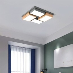Modern Ceiling Light Geometric Wood Ceiling Lamp