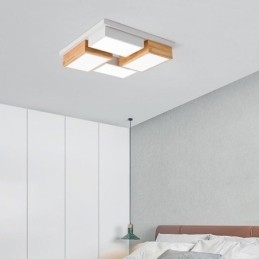 Modern Ceiling Light Geometric Wood Ceiling Lamp