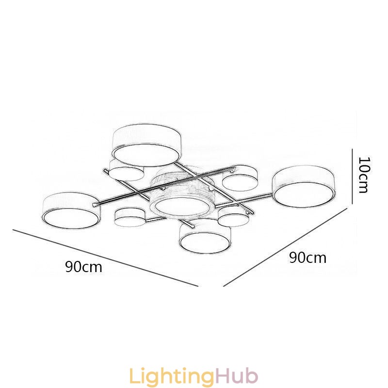 Modern Ceiling Light Splicing Quadrilateral Ceiling Lamp