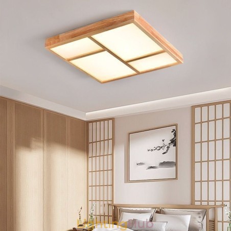 Japanese Acrylic Ceiling Light Geometric Wood Ceiling Lamp Japanese Acrylic Ceiling Light Geometric Wood Ceiling Lamp