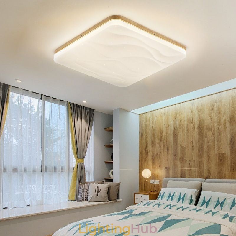Japanese Acrylic Ceiling Light Square Corrugated Ceiling Lamp