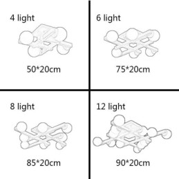 Japanese Wood Ceiling Light Magic Bean Molecular Ceiling Lamp