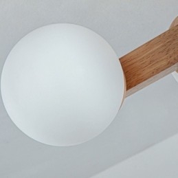 Japanese Wood Ceiling Light Magic Bean Molecular Ceiling Lamp