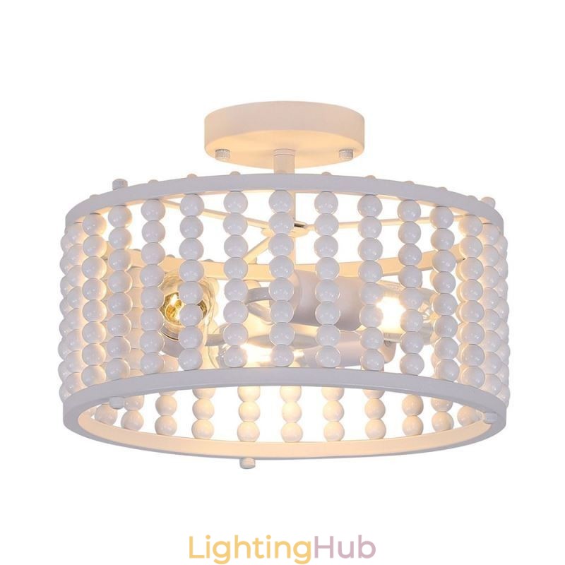 3 Light Ceiling Lighting Wood Bead Ceiling Lampway Foyer