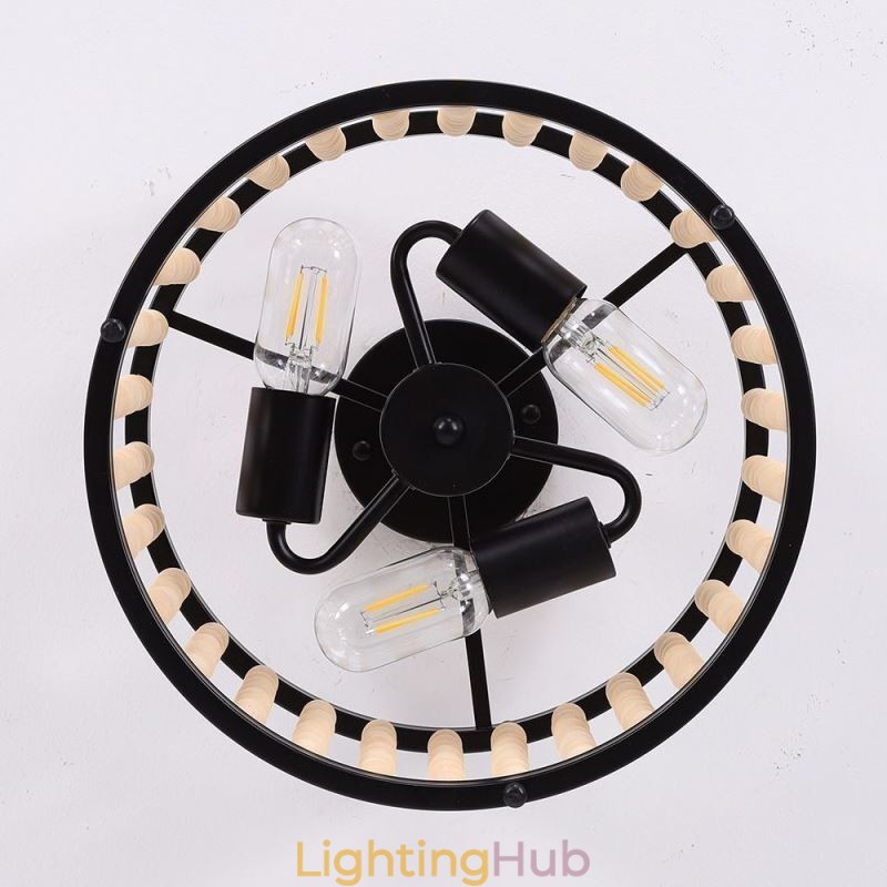 3 Light Ceiling Lighting Wood Bead Ceiling Lampway Foyer