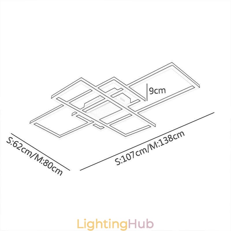 Modern Ceiling Light Geometric Square Ceiling Lamp