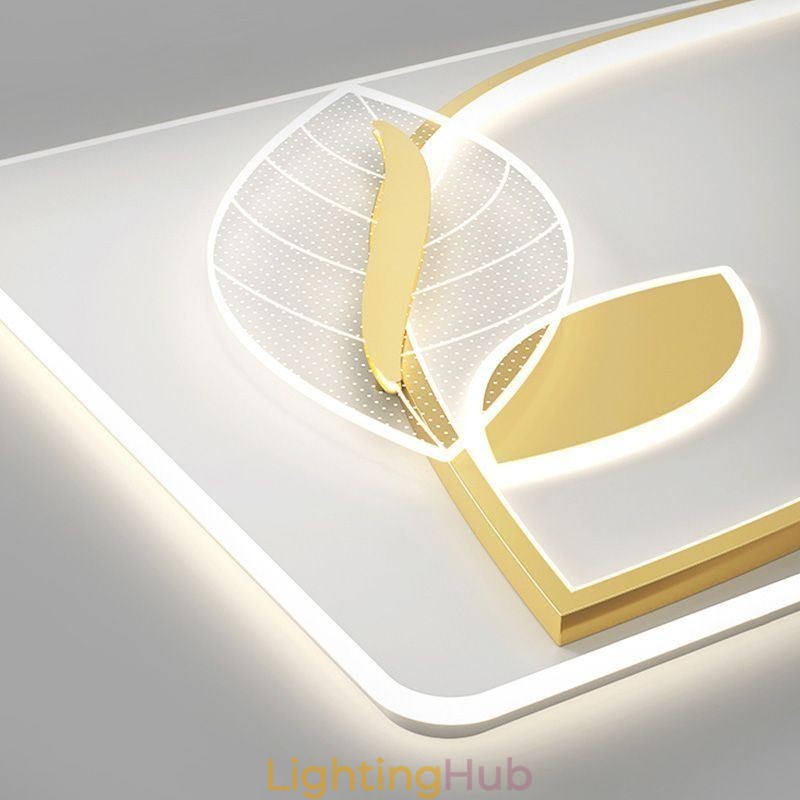 Luxury Ceiling Lamp Creative Leaf Design Ceiling Light