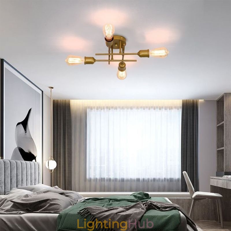 Flush Mount Ceiling Light Fixture 4 Light Socket