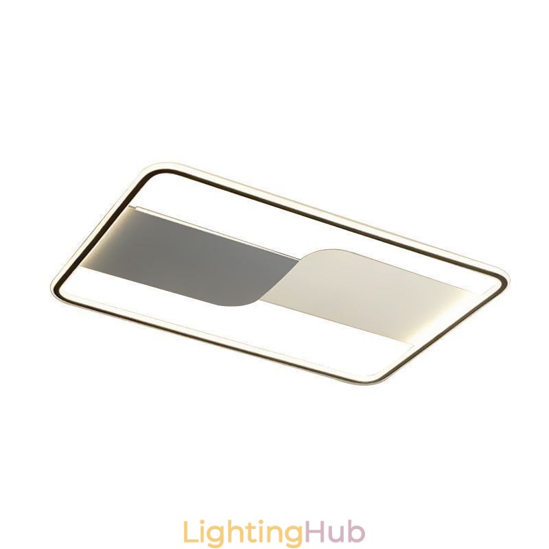 Modern Ceiling Lights Fixture Rectangular Flush Mount Ceiling Lamps 90*60cm