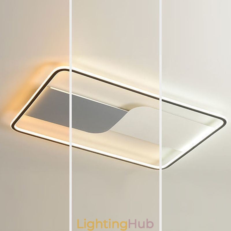 Modern Ceiling Lights Fixture Rectangular Flush Mount Ceiling Lamps 90*60cm