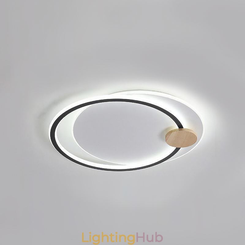 Modern Flush Mount Acrylic 2 Rings Ceiling Light Fixture
