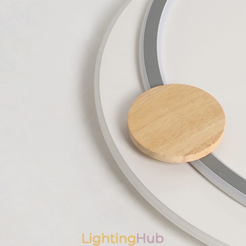 Modern Flush Mount Acrylic 2 Rings Ceiling Light Fixture