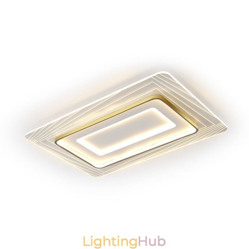 Rectangular Flush Mount Ceiling Light Minimalist Acrylic Ultrathin Ceiling Lamp