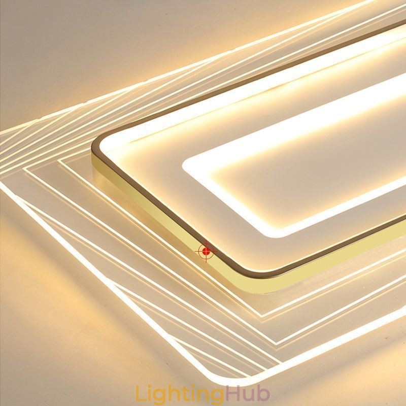 Rectangular Flush Mount Ceiling Light Minimalist Acrylic Ultrathin Ceiling Lamp