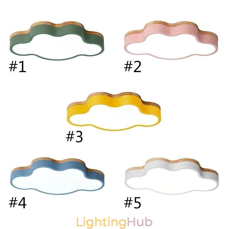 Flush Mount Modern Creative Acrylic Cloud Shape Ceiling Light Kids