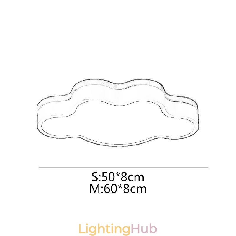 Flush Mount Modern Creative Acrylic Cloud Shape Ceiling Light Kids