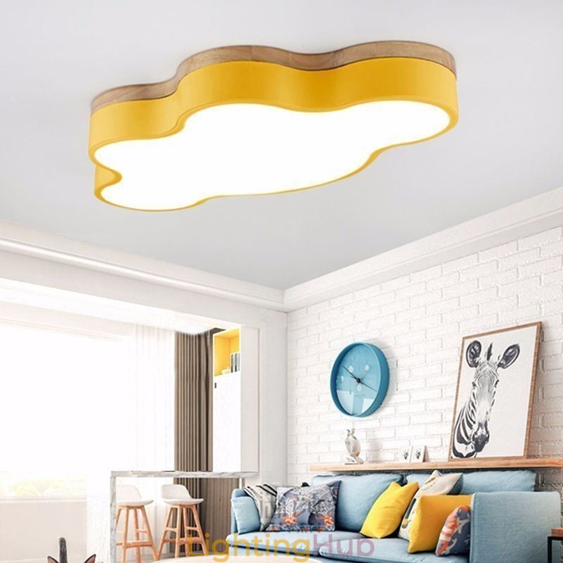 Flush Mount Modern Creative Acrylic Cloud Shape Ceiling Light Kids