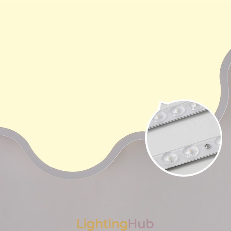 Flush Mount Modern Creative Acrylic Cloud Shape Ceiling Light Kids