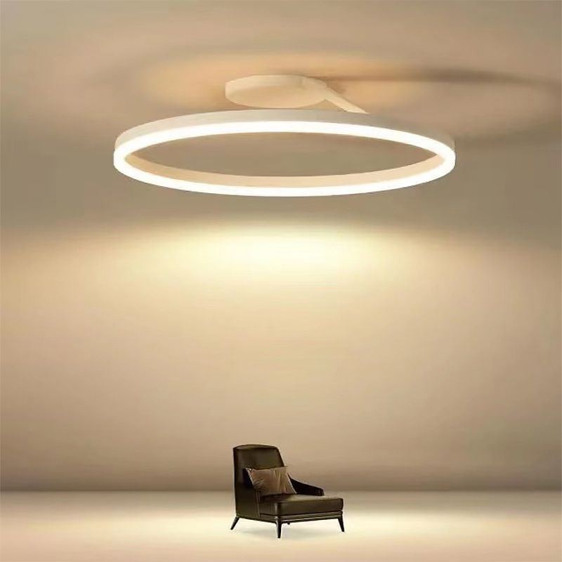 Modern Flush Mount Ceiling Light Fixture Circle Lighting Lamp with Acrylic Lampshade