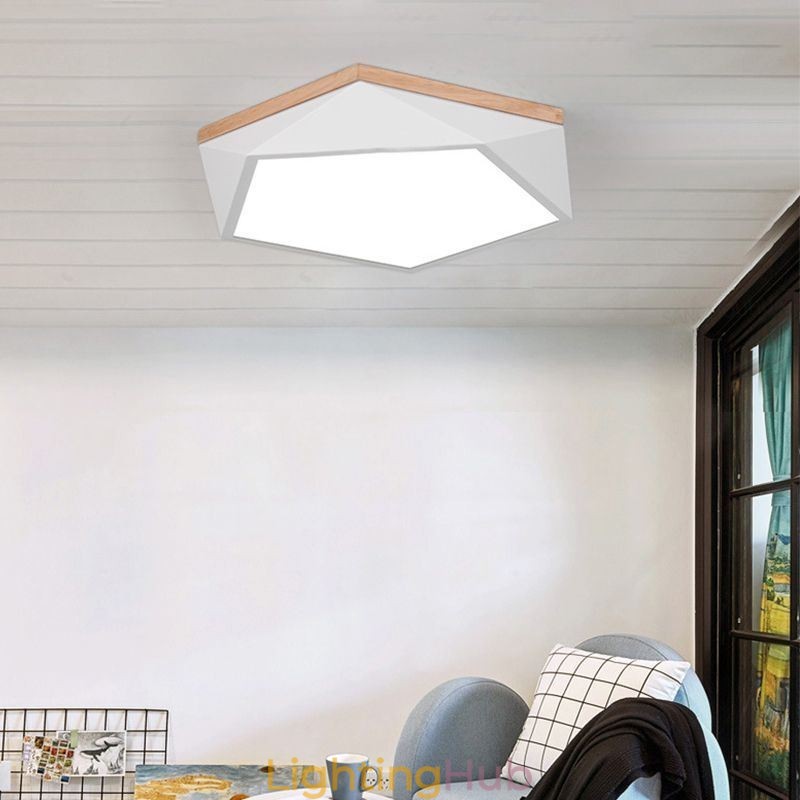 Modern Ceiling Light Diamond Shape Design Dimmable Flush Mount Ceiling Lights Fixture